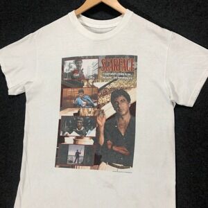 American‎ Classics Scarface Movie Graphic Print T-Shirt White Medium